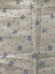 Fabric No Brand Looks Vintage Light Yellow With Cute Hearts And Kitties 44×65”