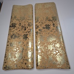 Bulk Lot 20 Yards Gold Metallic Flecked Cork Fabric Leather Sheets 25″ W Crafts