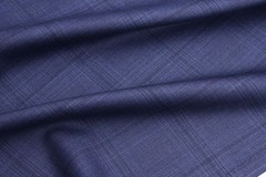 Reda Timeless Blue Tonal Check 4.3 m. quality suiting fabric made in Italy
