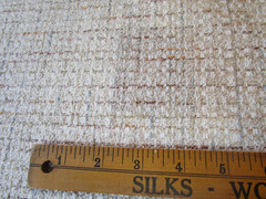 Off White Tan Pink Blue Rust Upholstery Mingled Linen Cot. Blend Fabric 14 Yds