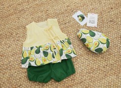 OEKO-TEX Fruits patterned Fabric made in Korea by the Half Yard