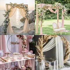 Beautifully Soft Sheer Drapes for Events – 2 Panels, 29″x236″, Machine Washable