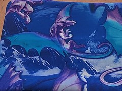 1 Yd Fantasy Dragons Cotton Fabric Timeless Treasures Bolt End
