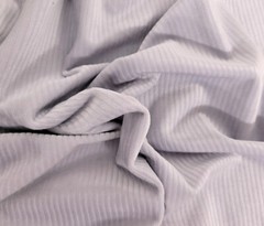 Lilac Corded Stretch Velvet Velour Fabric By The Yard 220 GSM