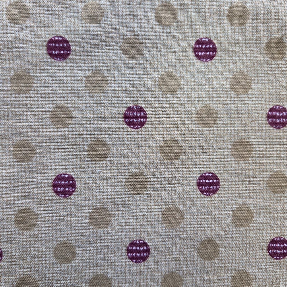 Blue Skies by RJR Thimbleberries Fabric 5.5 Yards Beige Red Polka Dots Cotton