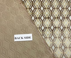 CLARENCE HOUSE MILO BROWN TAN MODERN GEO DIAMOND VELVET FABRIC BY YARD 50″W