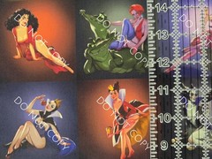 Custom 100% Cotton Woven Fabric Disney Villains Pinups By The 1/4 Yard 9×56