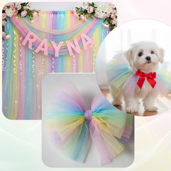 Glitter Fabric Tulle Glitter Rainbow Sparkle Tulle Gradient Craft Shimmer Color