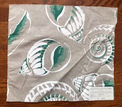 MANUEL CANOVAS Nautilus in Vert Green 15 1/2 x 17 1/2″ Linen Blend Fabric Sample
