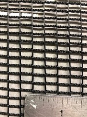 Black Rectangular Mesh Fabric 1000D Polyester 3/8″ x 1/4″ Hole Size. 60″ Wide