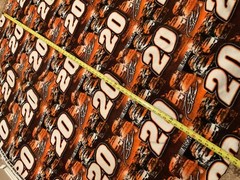 VINTAGE NASCAR TONY STEWART #20 HOME DEPOT FLEECE FABRIC ( X2 ) 70” x 57”