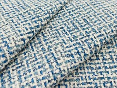 Brunschwig & Fils Textured Basketweave Upholstery Fabric- Gambier Marine 1.85 yd
