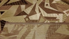 CLARENCE HOUSE ARBOLES BEIGE GEOMETRIC VELVET UPHOLSTERY FABRIC BY THE YARD 52″W