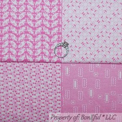 BonEful Fabric BTHY Cotton Quilt Pink White Dot GIRL Calico Stripe Print Pattern