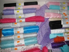 43pc LOT (26+yds – 8+lbs) 100% Poly Satin Chiffon Tulle Fabric REMNANTS – JoAnn