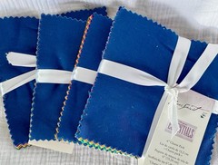 Lot Of 4 Charm Packs Free Spirit Bold Solids 6”x6” 100%cotton