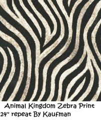 Animal Kingdom Animal Print cotton quilt fabric by Kaufman BTY Zebra 19876-286