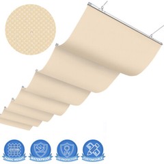 Retractable Pergola Canopy Cover Waterproof Awning Deck Garden Yard Pool Beige