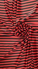 0.5″ (Half Inch) Vertical Stripes on Poly Spandex Fabric (Black/Red) | (4 Way S