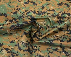 MARPAT WOODLAND MILITARY DIGITAL CAMO 400D NYLON CORDURA DWR FABRIC BY YD 60″ W
