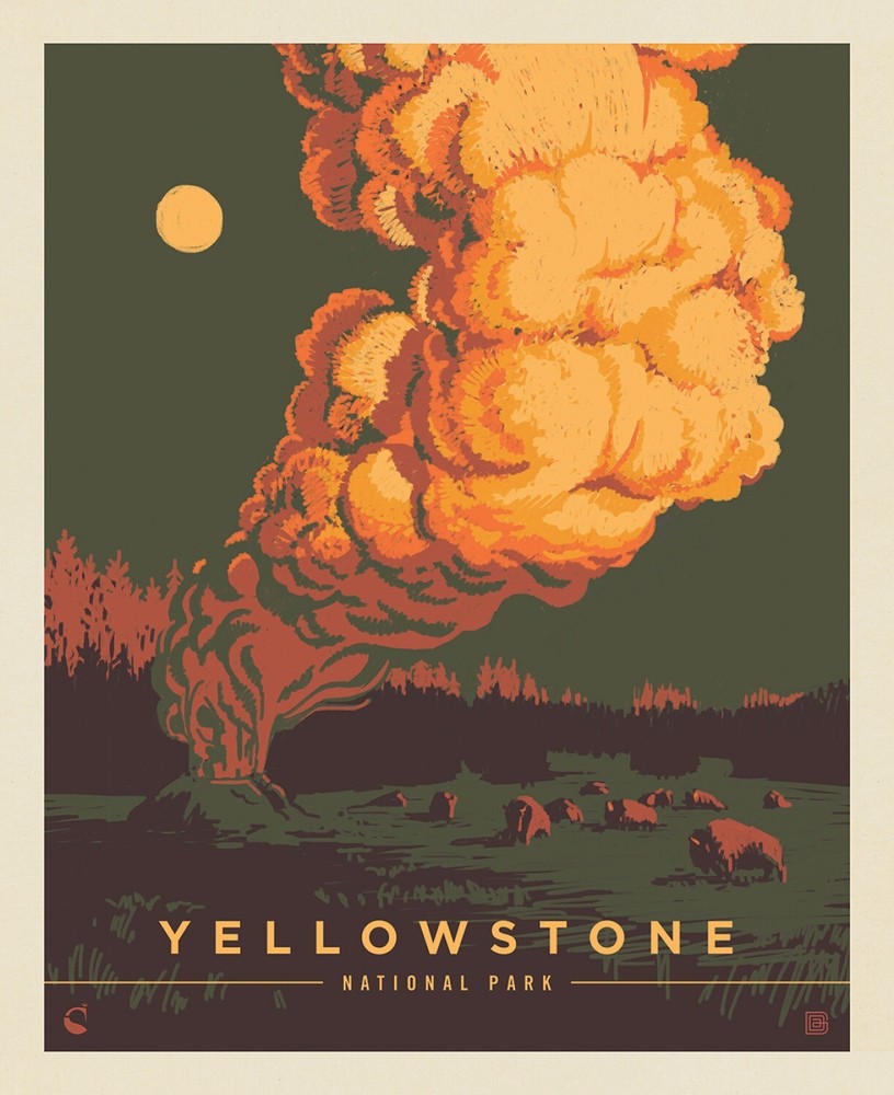 Yellowstone Quilt Panel Legends of National Parks Digitally Printed 36×43