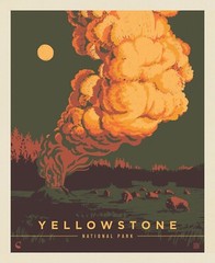 Yellowstone Quilt Panel Legends of National Parks Digitally Printed 36×43