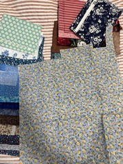 Cotton Mixed 35pc Fabric Scraps Lot Multicolor Patterns Quilting Crafts DIY 2lb