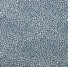 BALLARD DESIGN TULLY TEAL BLUE RAISED ANIMAL SPOT WOVEN FABRIC BY 1/2 YARD 57″W