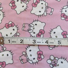 By The Yard, Hello Kitty On Light Pink~ $3.99 Ships ANY Amount Of Cotton Fabric