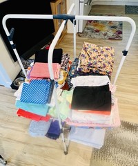 Vintage Fabric & Sewing Notions Lot, Multicolor, Sewing & Crafts