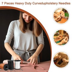 Poexuzi Upholstery Repair Sewing Kit Thread for Leather, Furniture, brown
