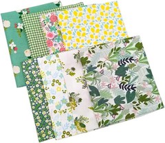 Sustainable High-Quality Cotton Fabric Pack – 8 Floral Pre-Cut Sheets 19.69″