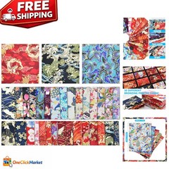 30Pcs 8×10 Inch Japanese Floral Cotton Fat Quarters – Perfect for DIY Projects