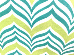 PK Lifestyles Outdoor Fabric Ripple Effect Green Teal Chevron Pattern 2 Yard Lot