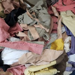 CLOSEOUT EXOTIC FABRIC SCRAPS PER 5 LBS BULK: SHADES OF WHITE AND NEUTRAL ONLY