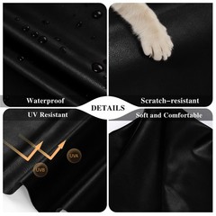 Lucky Monet Black Faux Leather Fabric 1 Yard