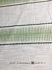 Kravet “Baluster” Decorator Fabric 120” by 56” wide Green and White Linen Blend