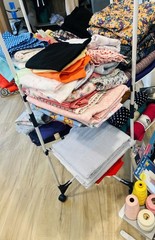 Vintage Fabric & Sewing Notions Lot, Multicolor, Sewing & Crafts
