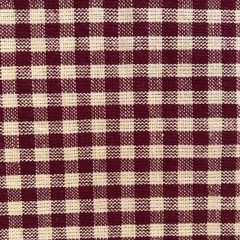Vintage Check/Plaid Fabric Cotton Red 21”W x 110”L
