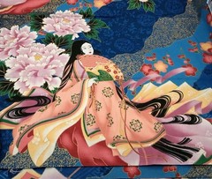Kona Bay Fabrics c2007 Asian Ladies Design NOBU-05 1 yd x 22″