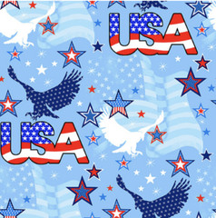 Studio E Stars & Stripes Forever US Stars & Eagles Blue Cotton Fabric By Yard