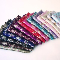 1yard X 1.48meter Soft Retro Floral Satin Fabric For Scarf Lining Shirt Gown Diy