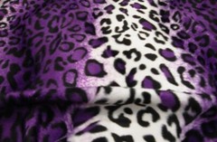 Leopard Purple Velboa upholstery Fabric per yard 60” wide