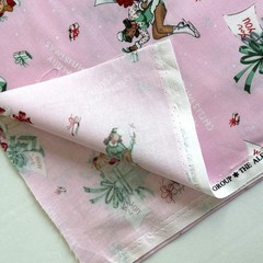 ALEXANDER HENRY Fabric FOR YOU Christmas Pin-up girls Santa Baby Pink 2019 BTY