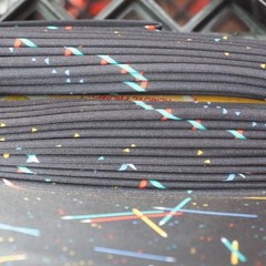 Retro Abstract Pencil Confetti Print Fabric Charcoal Gray 10 Inch Wide Ribbed