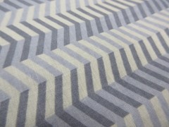 2 Yds Quilting Cotton Fabric Herringbone Pattern Cream Gray Blue-Tint JOANN