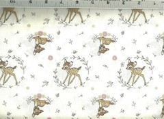 Springs ~ Disney ~ Classic Bambi ~ Deer Fawn ~100% Cotton Quilt Fabric BTY