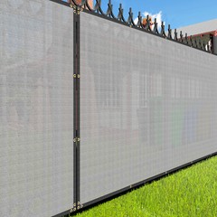 7ft Gray Privacy Fence Screen Patio Yard 95% Blockage Mesh w/Gromment