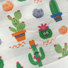Joann Fabric Snuggle 2yds White Cotton Flannel Fabric Cactus Blanket Cowboy West