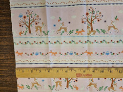 Nursery Baby Fabric Fawn Fox Owl Woodland Stripe Timeless Treasures 1 yd. x 43″